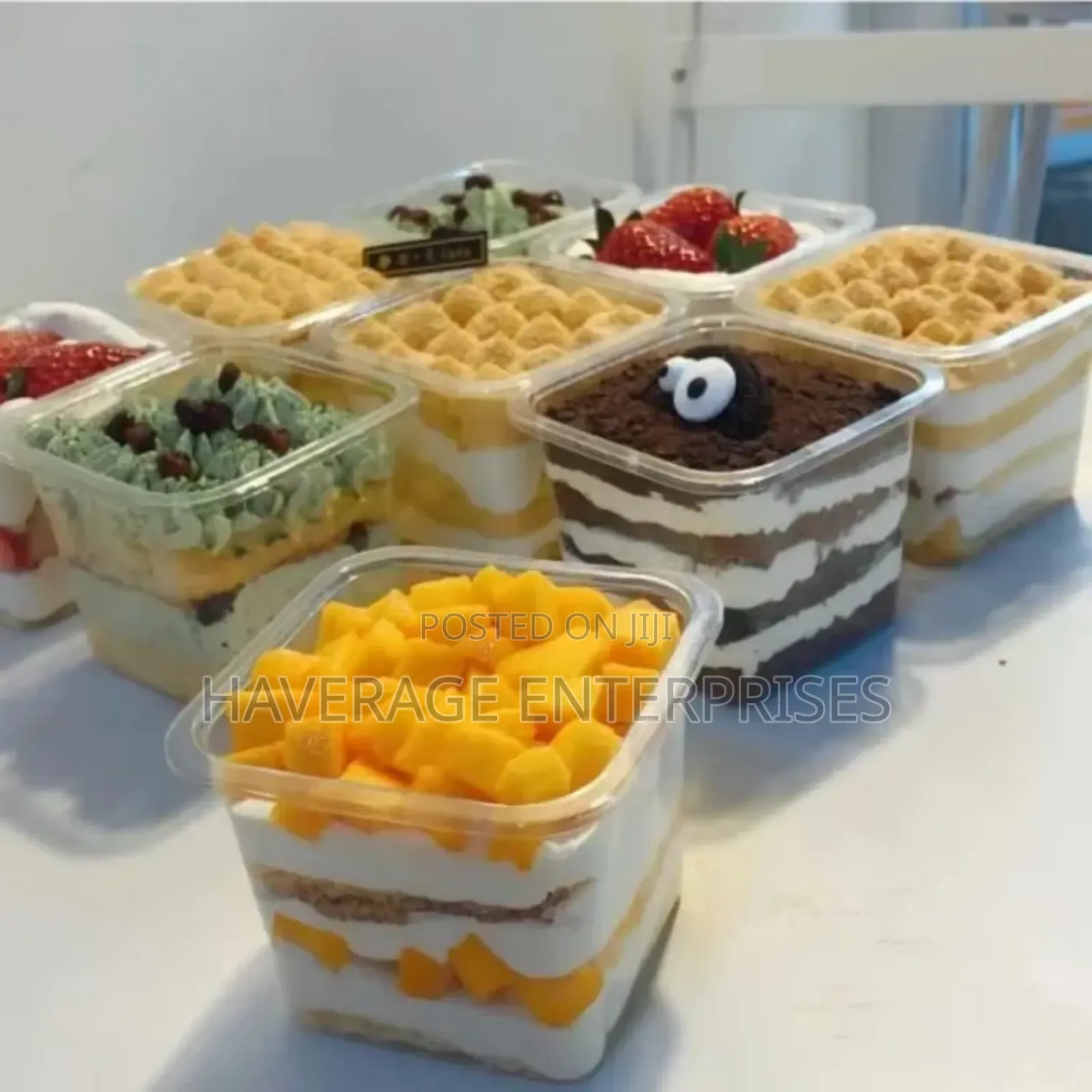 420ml Disposable Mousse Dessert Box With Lid 500 Pces