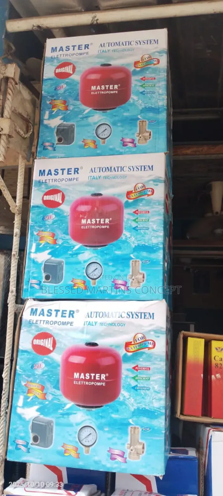Master Water Pump Pressure Tank Booster.