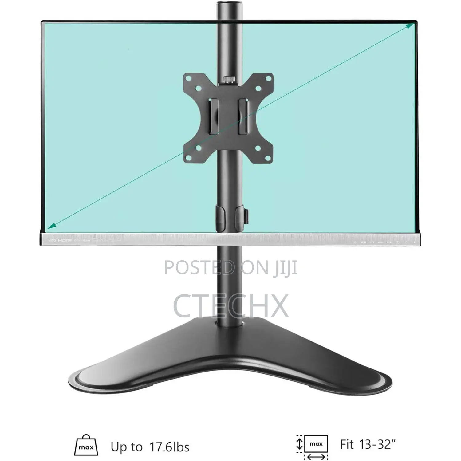Wali Single Monitor/Tv Stand For 13 To 32 Inch Screen