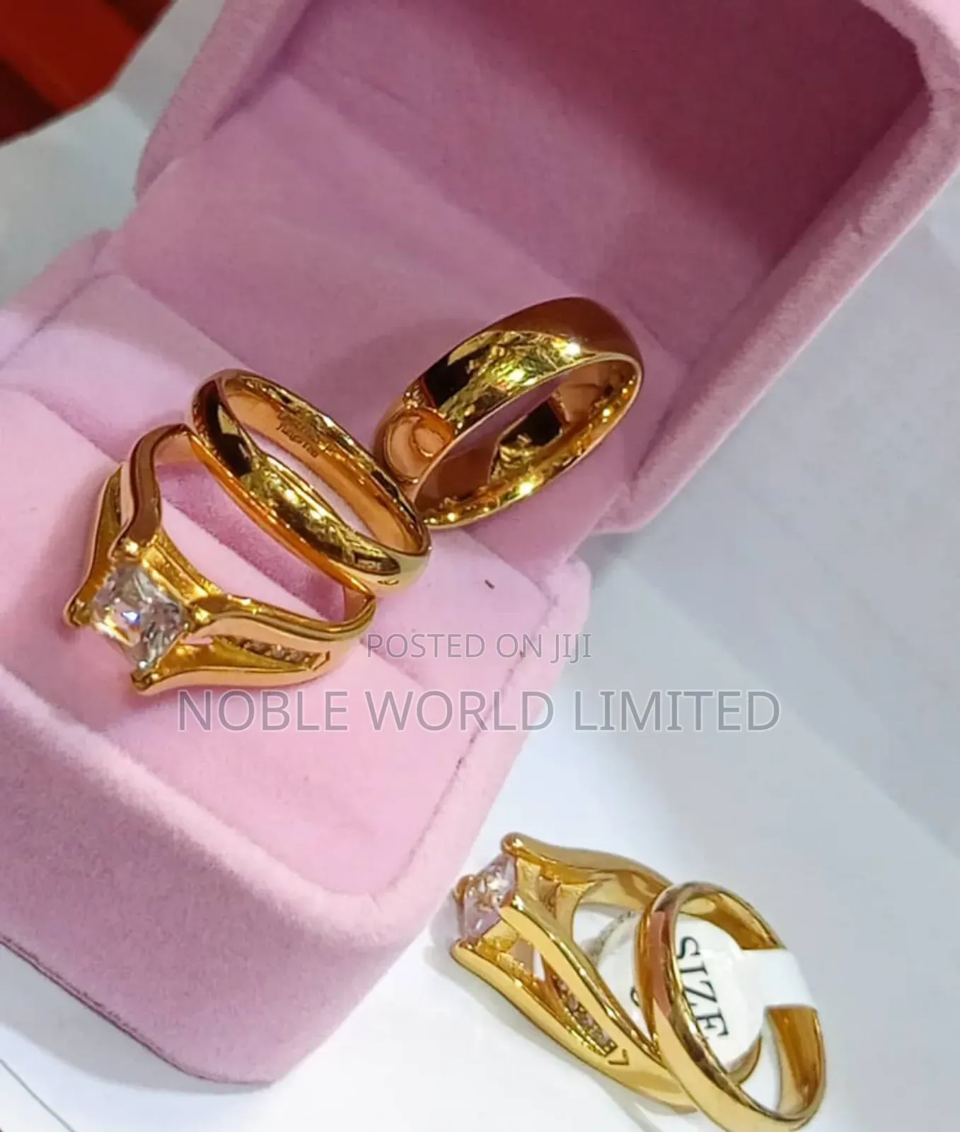 Solid Titanium Steel Rings + Tungsten Band