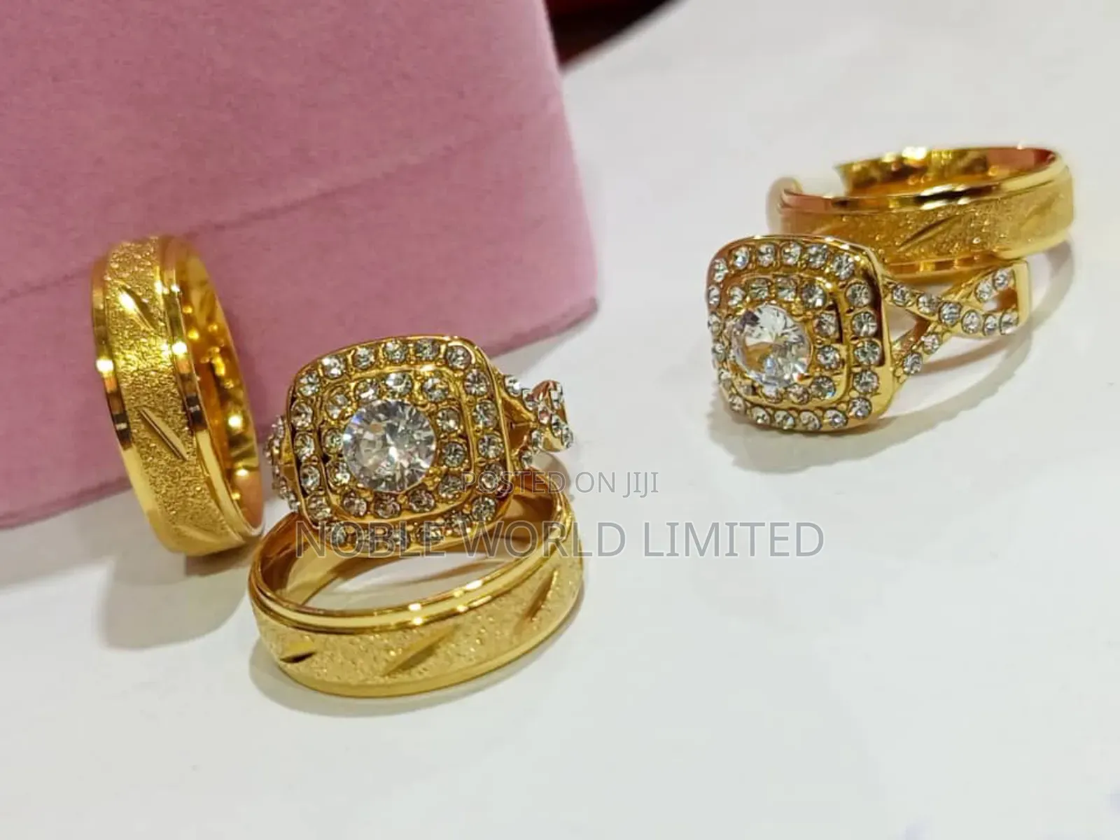Solid Titanium Steel Rings + Tungsten Band
