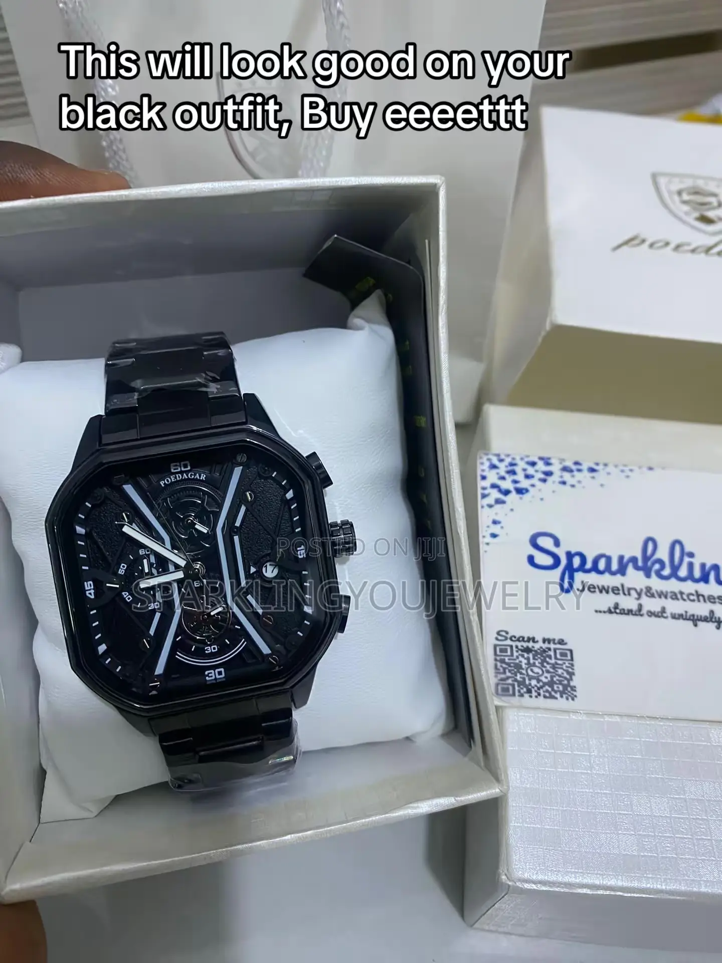 Black Luxury Poedagar Watch