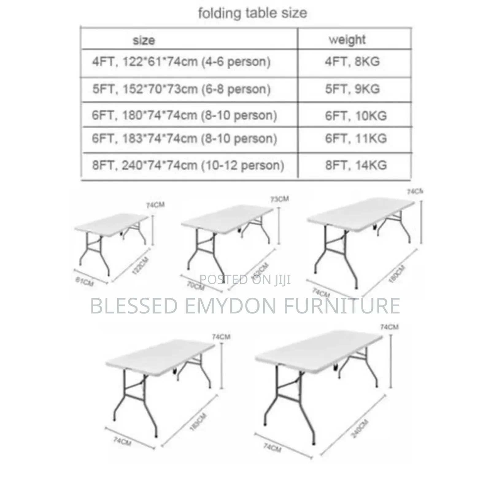 Outdoor Banquet Foldable Table