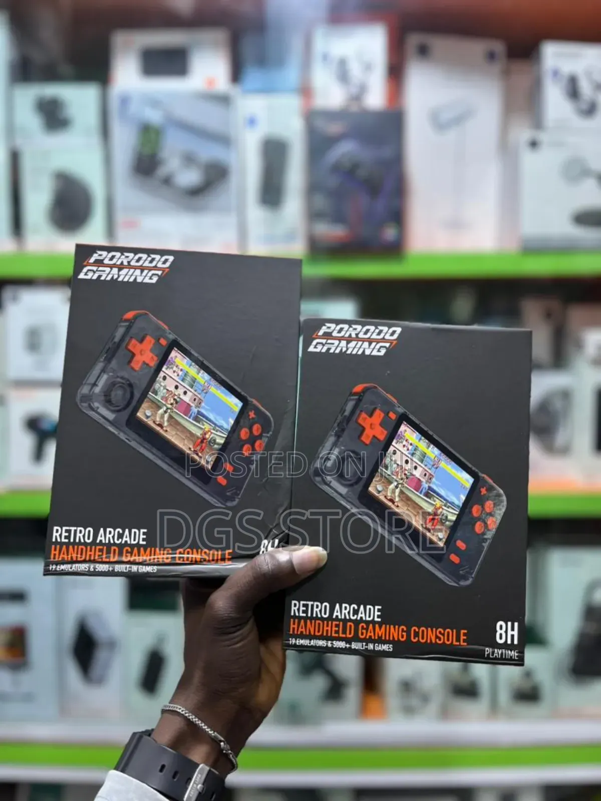 Porodo Gaming Retro Arcade 8h Play Time Handheld Console