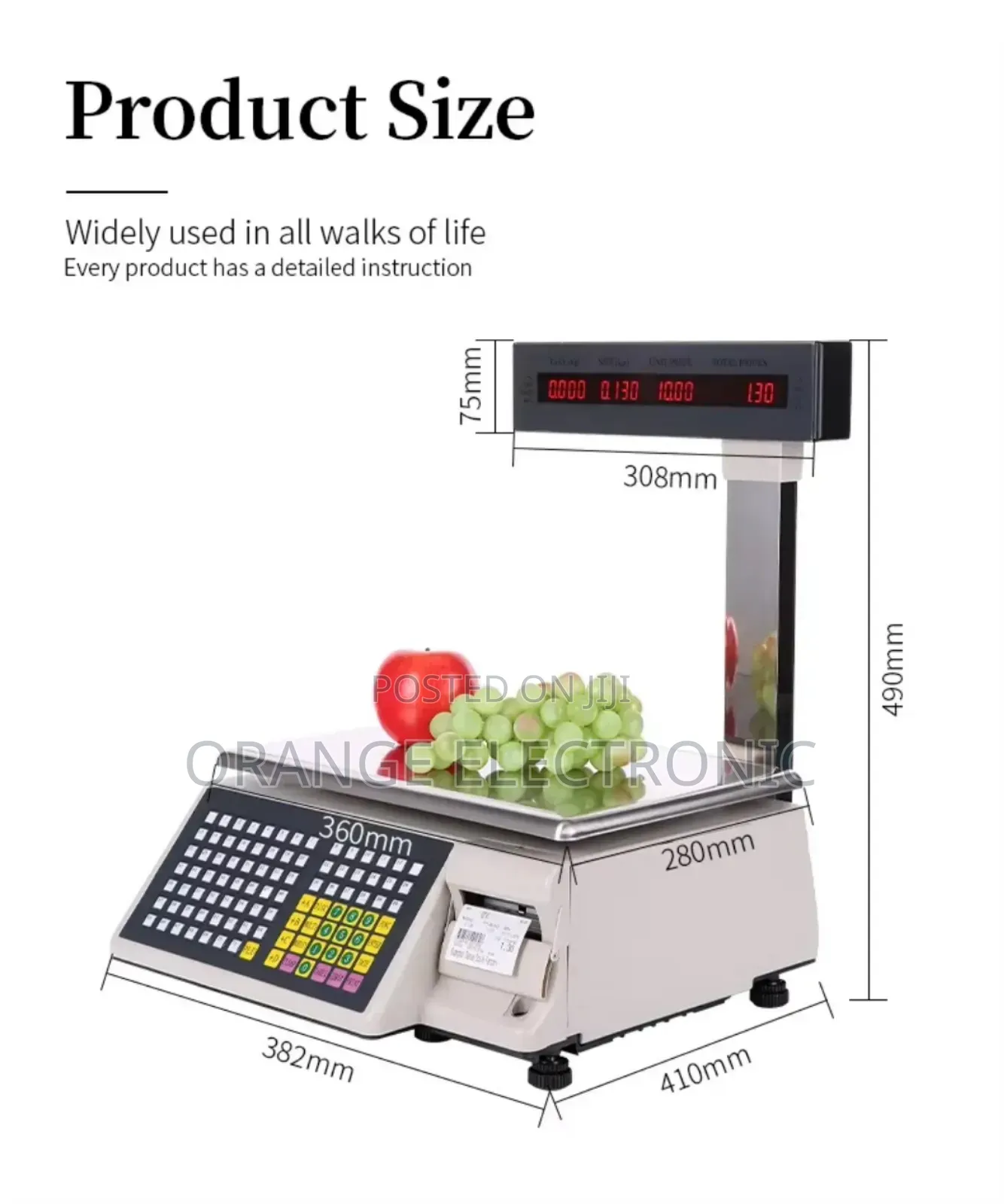 Cash Register Scale Barcode Printing Scale