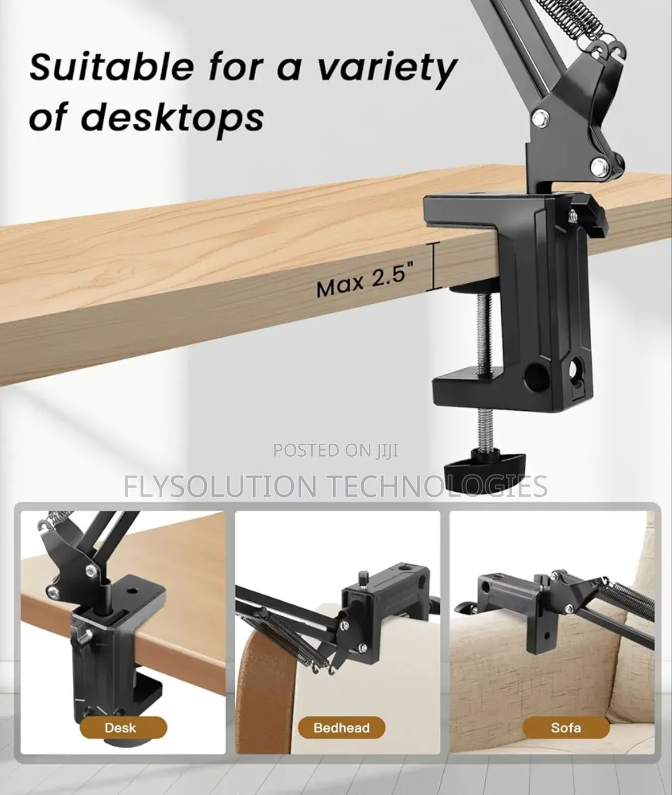 360 Degree Rotatable Tablet Holder Flexible Arm for Phones Tablets