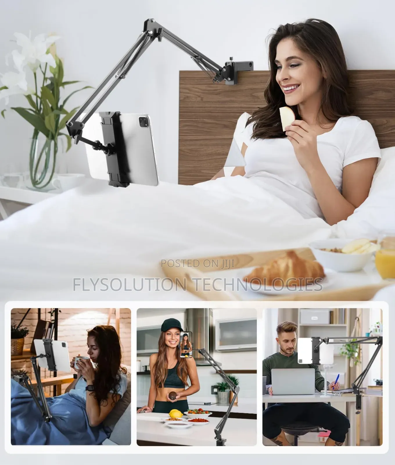 360 Degree Rotatable Tablet Holder Flexible Arm for Phones Tablets