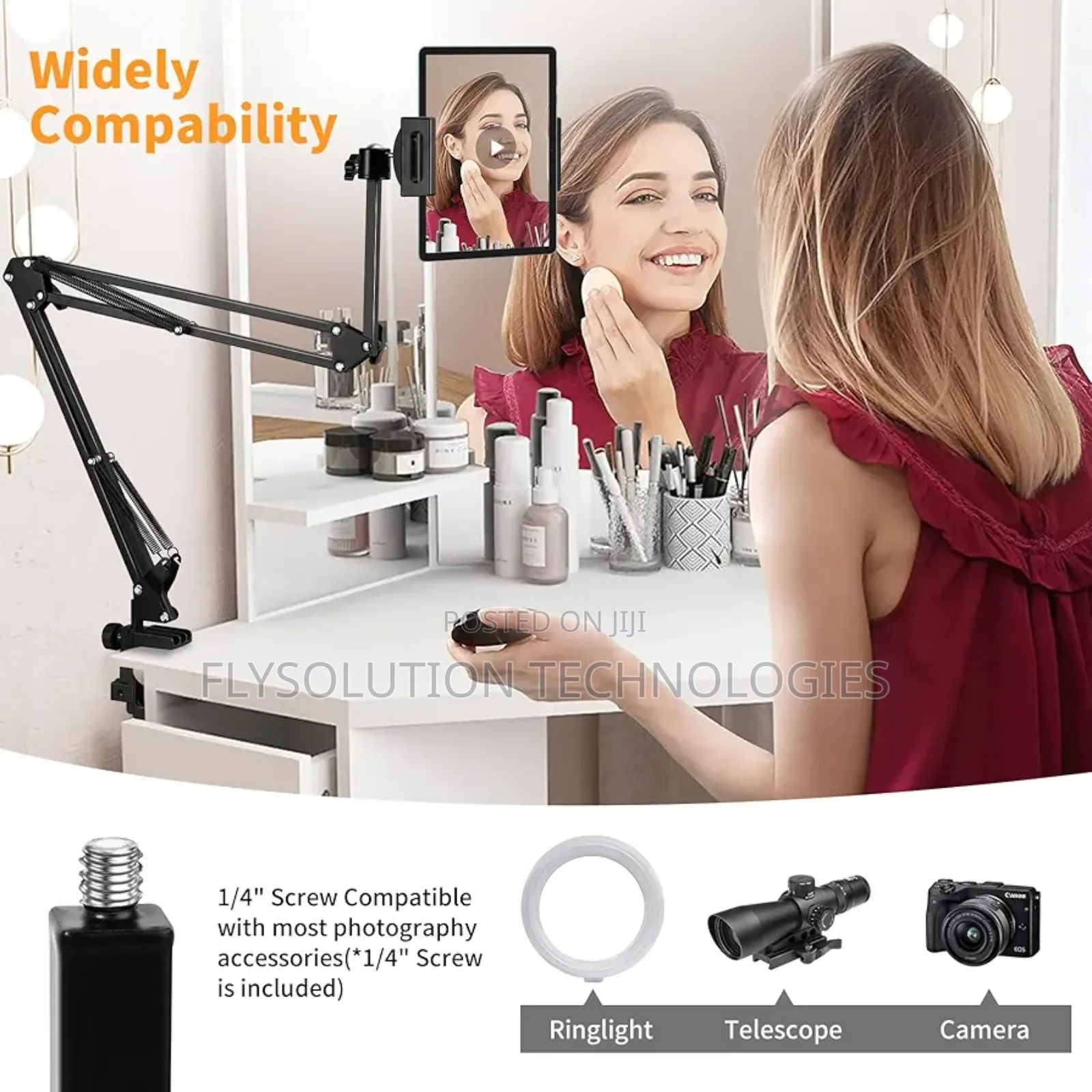 Adjustable Tablet Mount Articulating Arm Phone Tablet Holder Clamp