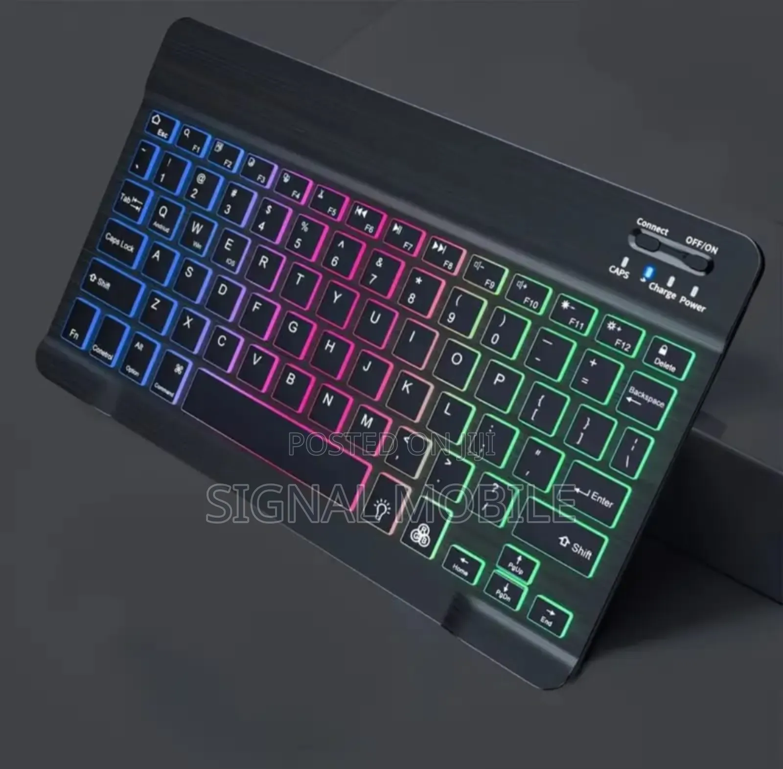 Wireless Backlit Keyboard Ergonomic Rainbow Backlight