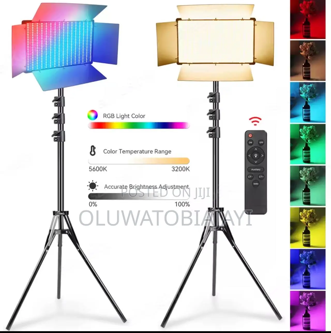 Led-600 Led Video Light Panel With Remote Control Bi-color 3200-5600k