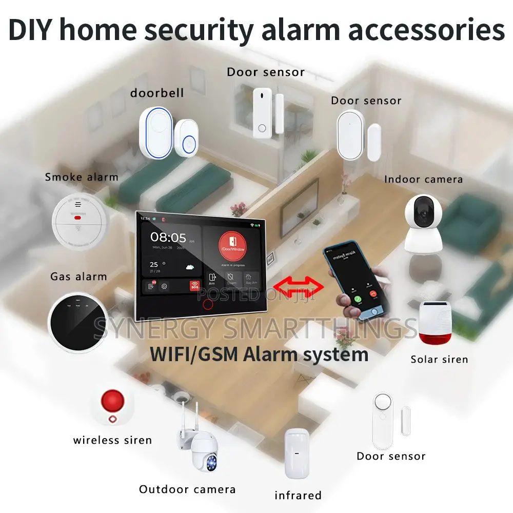 7inch Ips Touchscreen Home Alarm System With 4g Sim