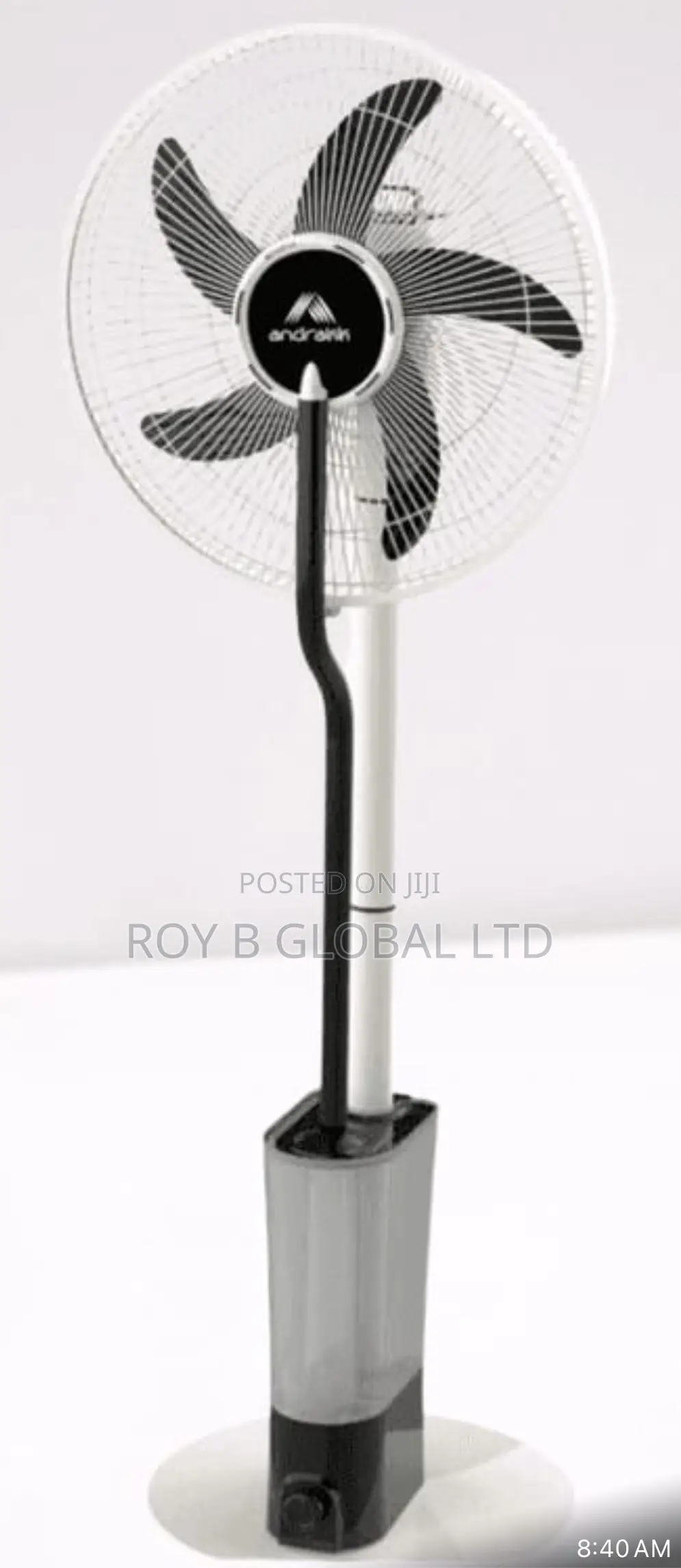 16” 5 in 1 Solar Rechargeable Standing Fan