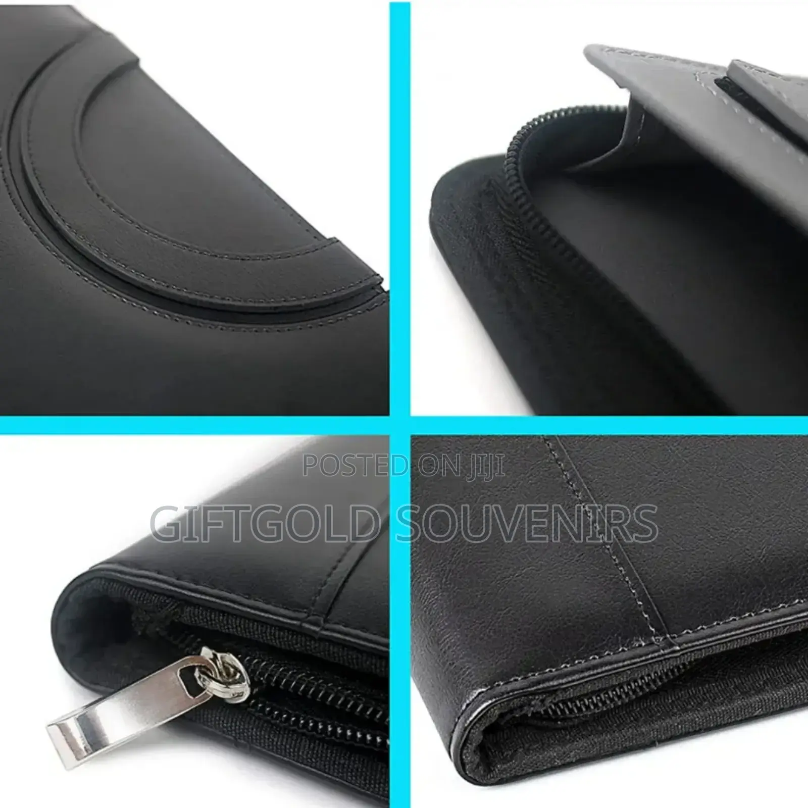 A4 Leather Multi-Pocket Document Folder With Calculator