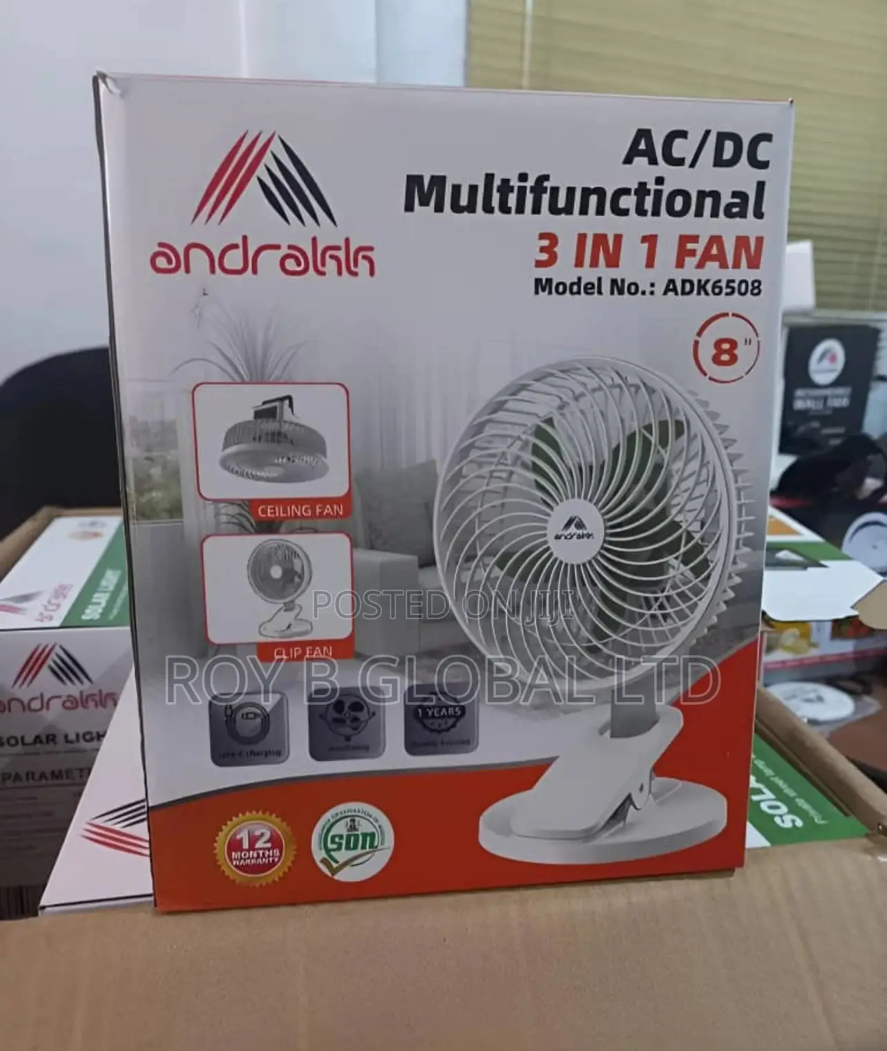 3 in 1 Rechargeable Fan