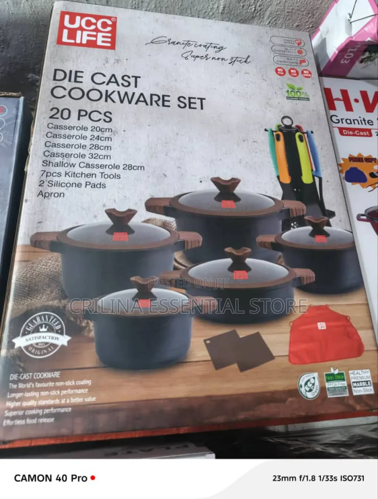 Ucc Life 20pcs Die Cast Cookware Set