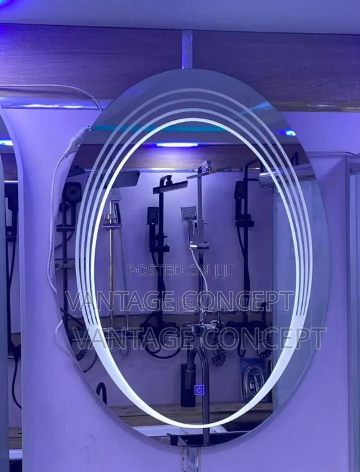 3lights 80*60cm Oval Mirror With Light