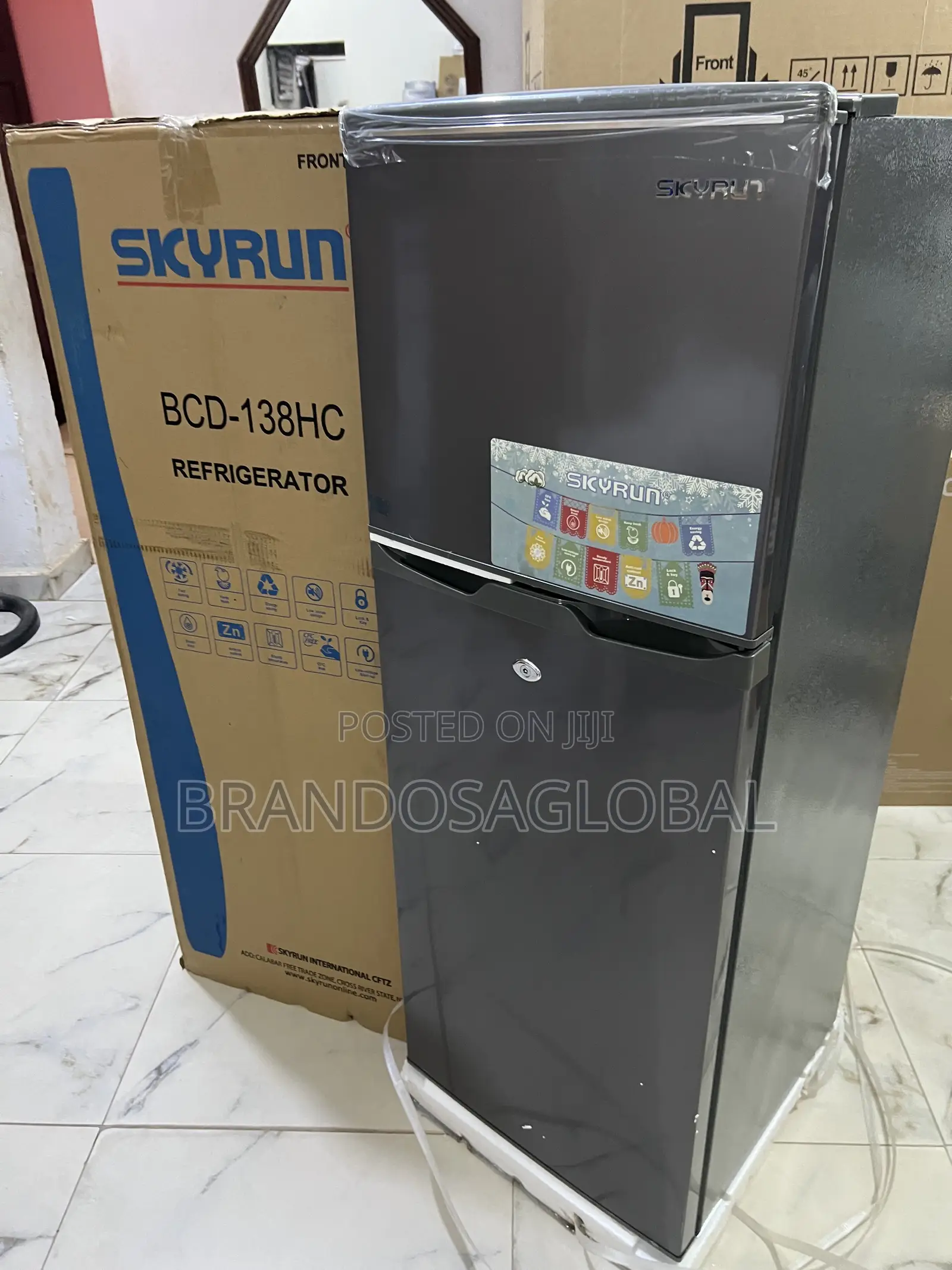 Skyrun 138l Double Door Refrigerator – Powerful Cooling, Low Noise