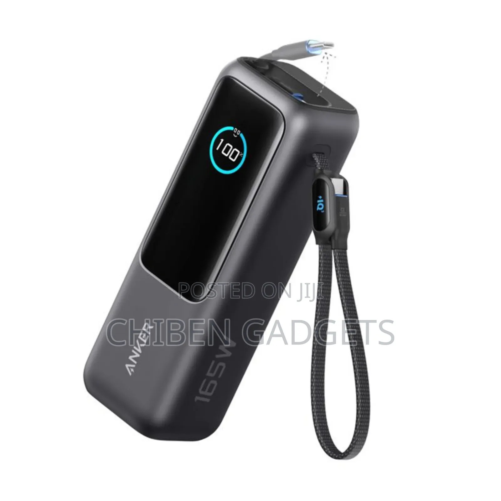 Anker High Power Bank 165w Built in and Retractable Cable