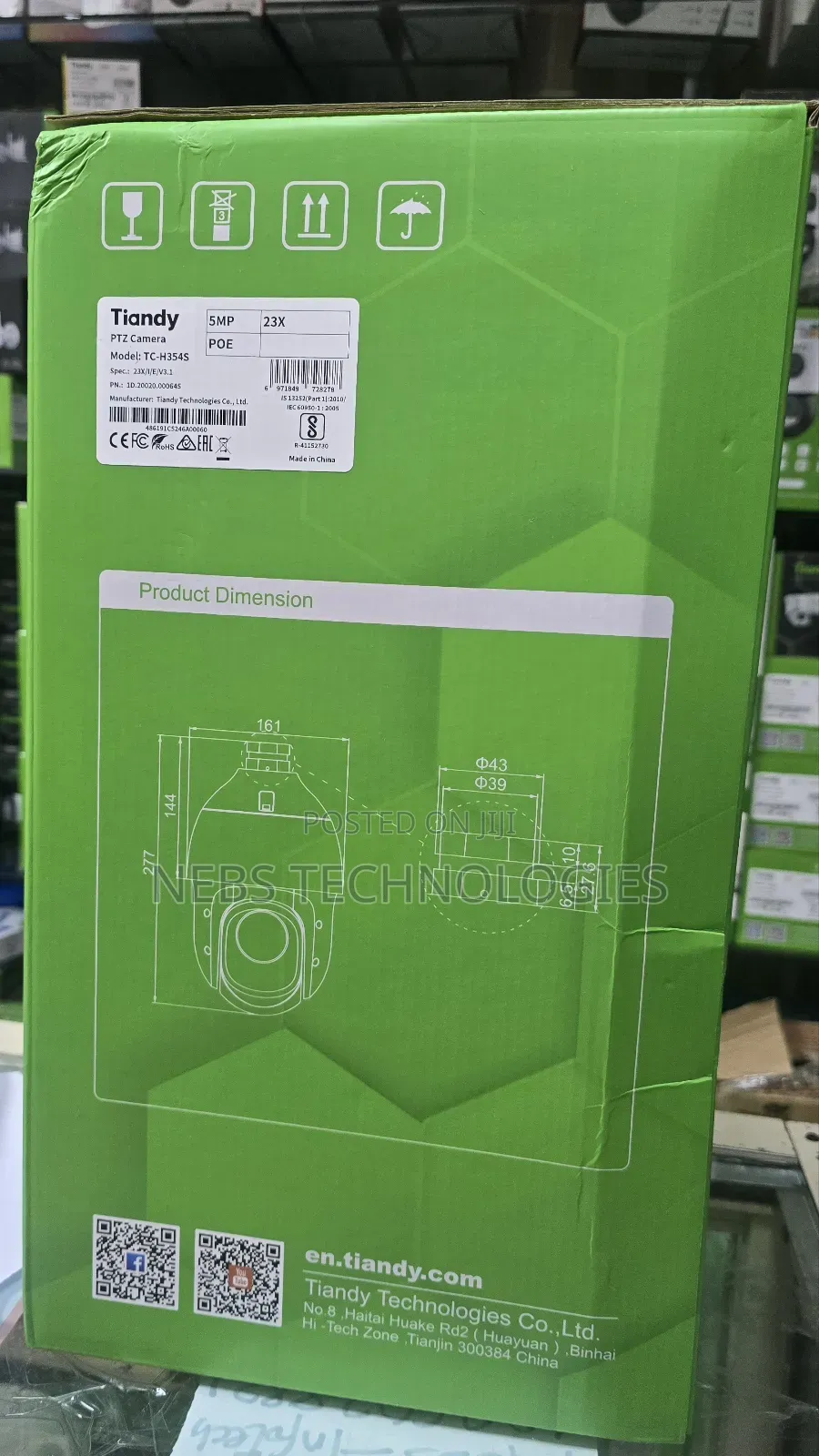 Tiandy 5mp PTZ Ip Camera Tc-H354s Spec:23x/I/E/V3.1