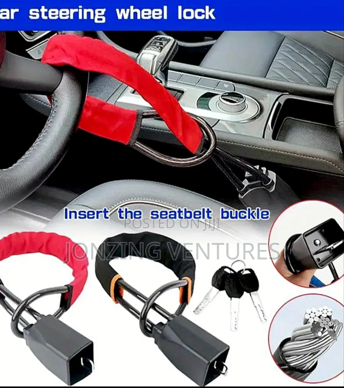 Universal Car Steering Wheel Lock