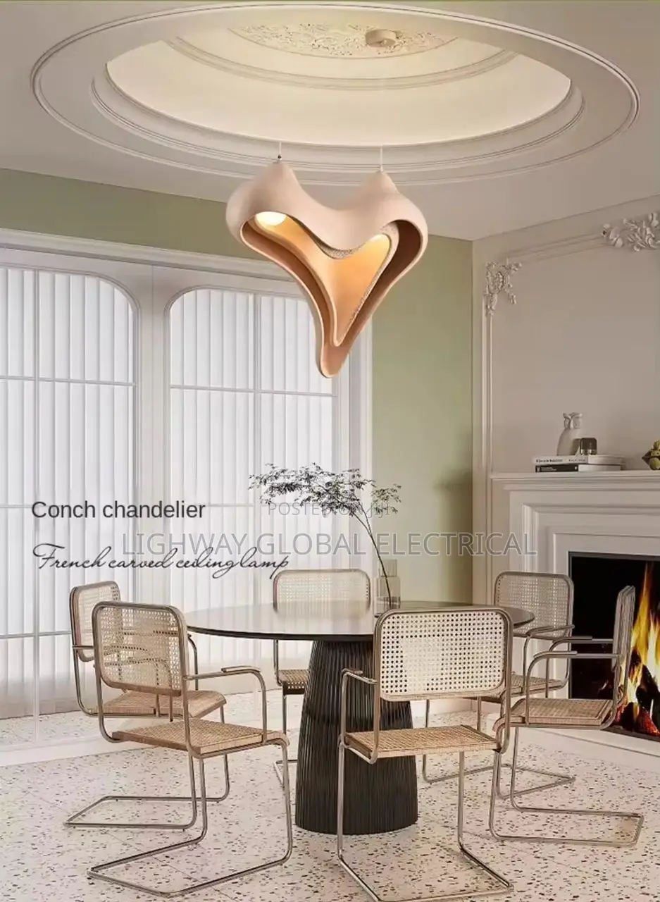 French Gypsum Vintage Chandelier