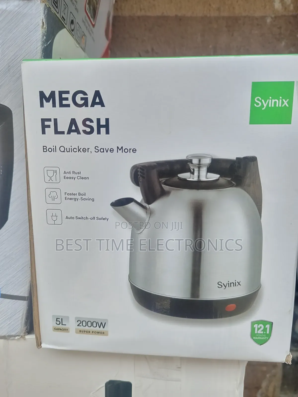 Original Syinix Mega Flash 5.0ltr Electrical Kettle