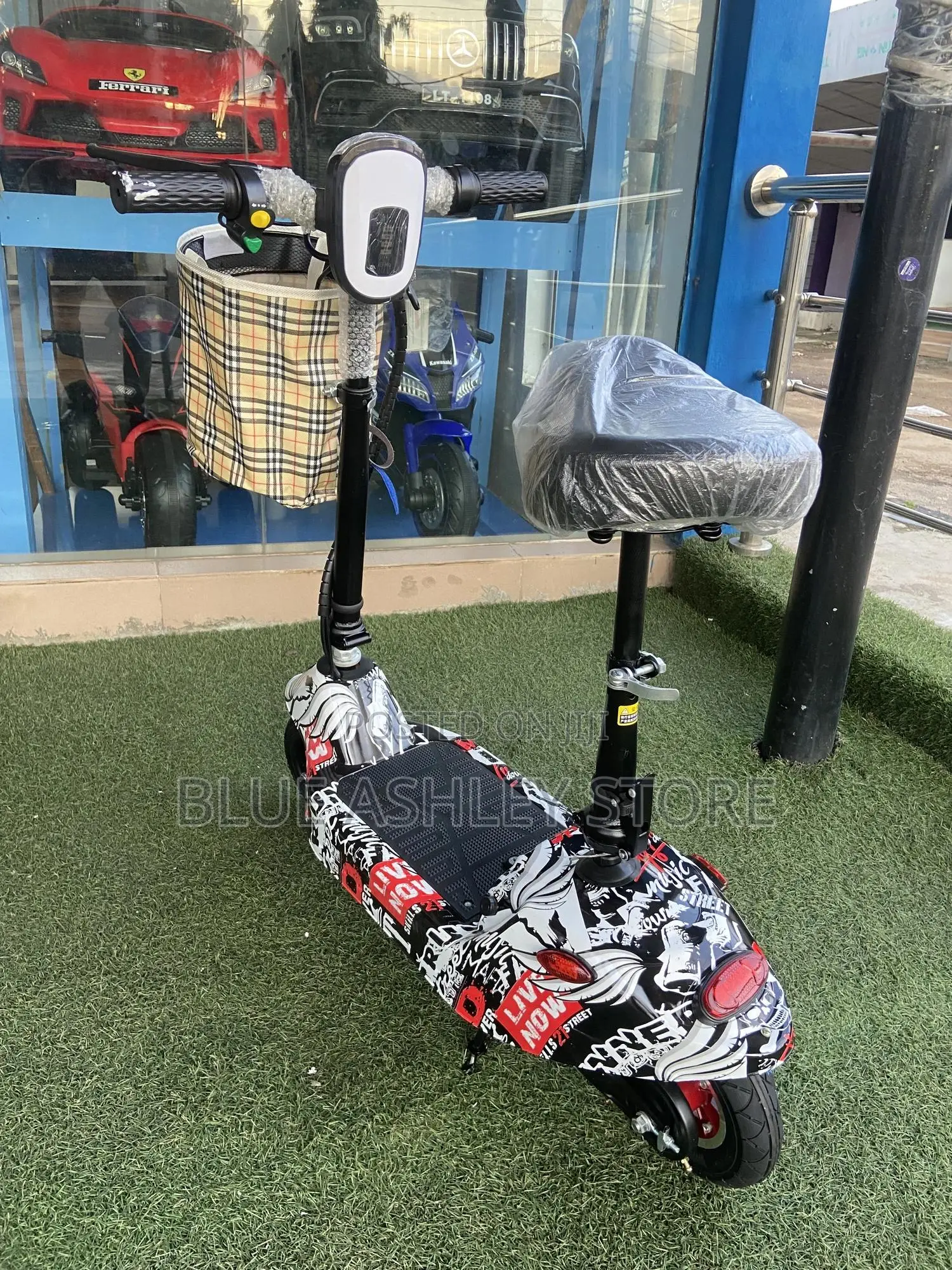 Foldable Mini Electric Scooter 24v Plus Seat for Adult and Teens Red