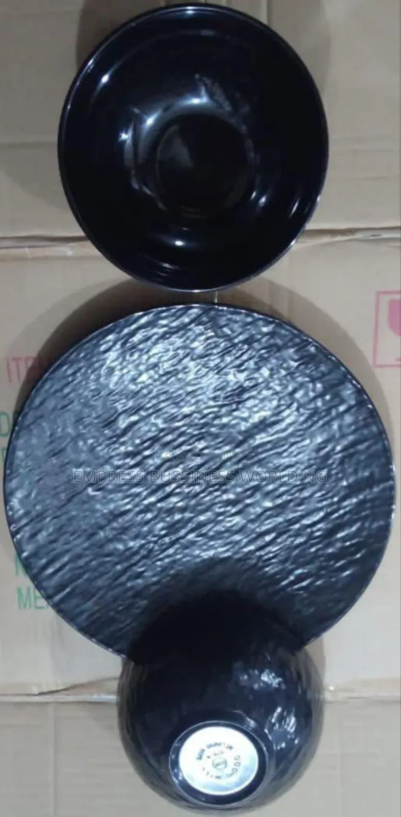 12 PCS Super Thick Mated Big Flat and Bowl Unbreakable Plates