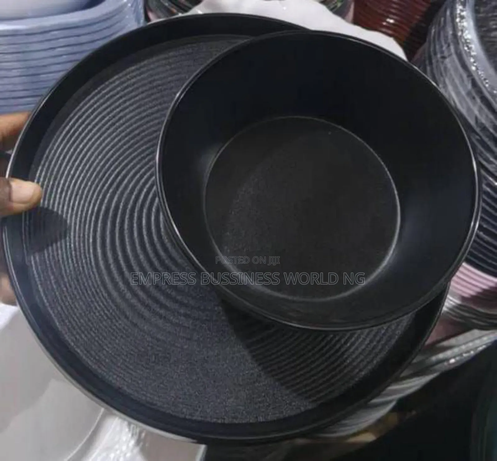 12 PCS Super Thick Mated Big Flat and Bowl Unbreakable Plates