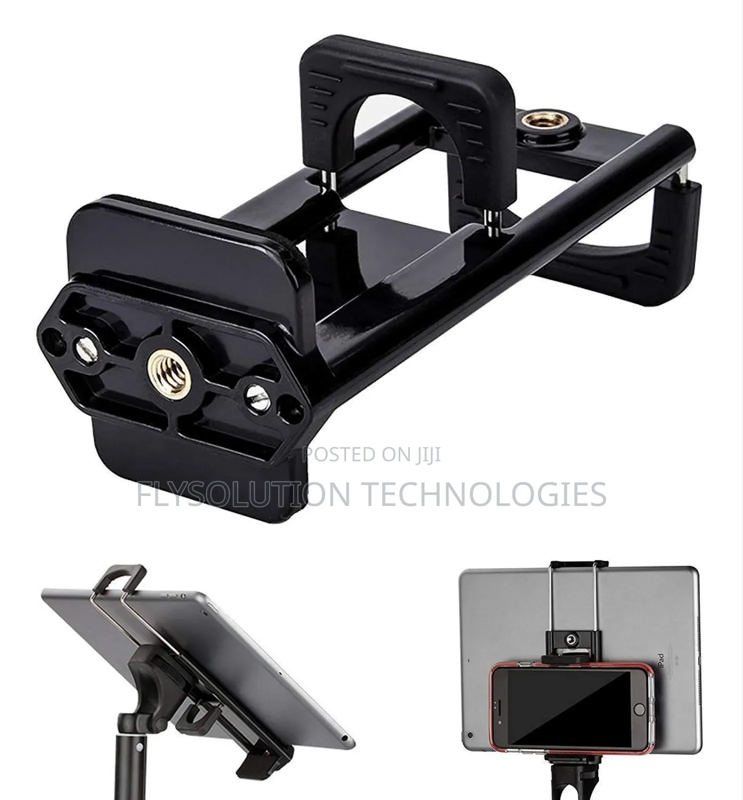 Smartphone Tablet Clip Bracket Holder Tripod Monopod Mount Adapter