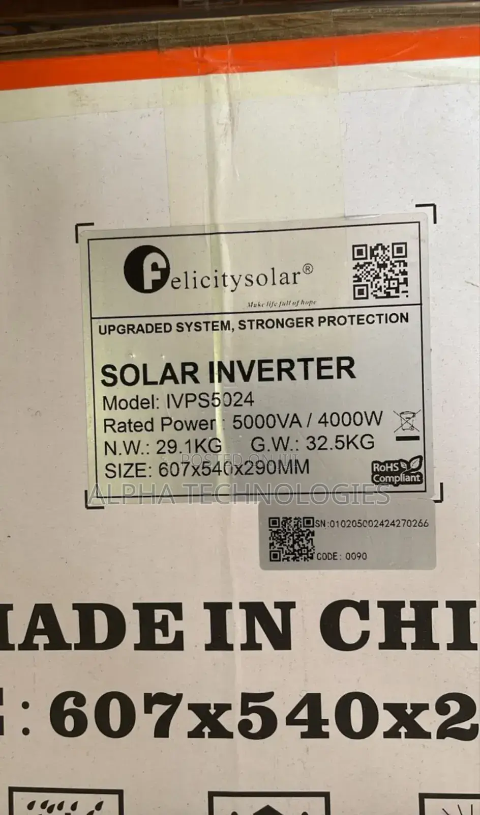 5kva 24volts Ivps Felicity Inverter