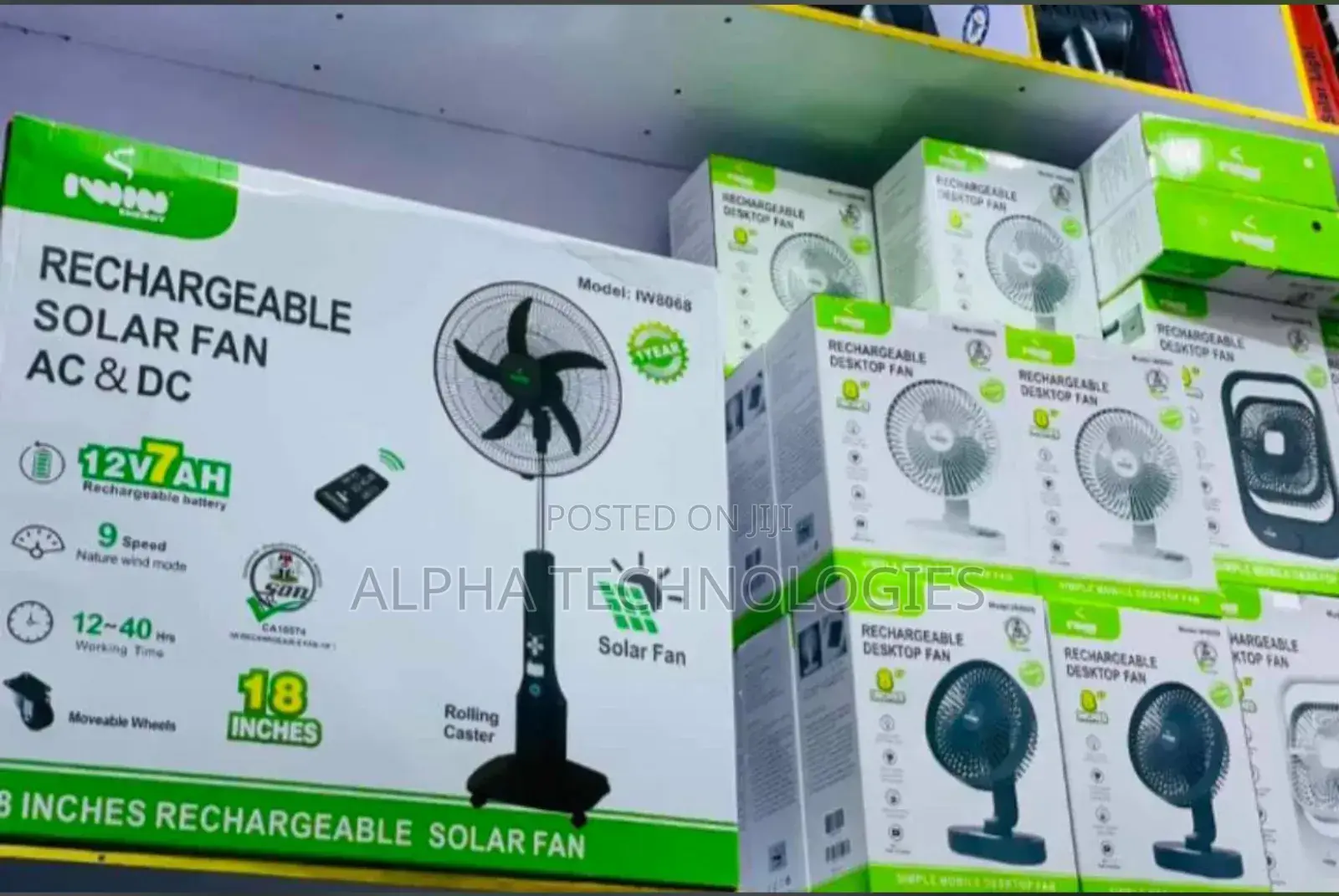 Iwin 18inches Solar Fan