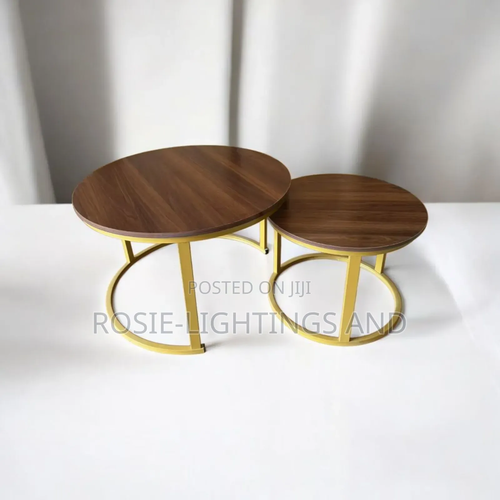 Modern Luxury Round Wooden Style Coffee Center Table