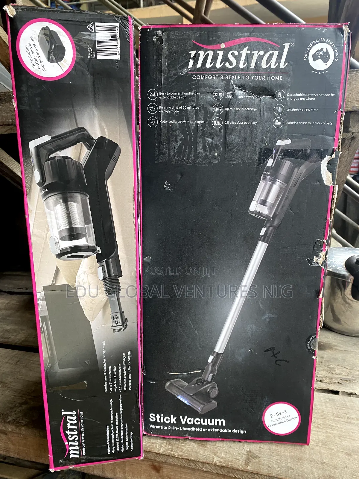 Mistral Rechargeable Stick Vacuum Cleaner. 22.2volts