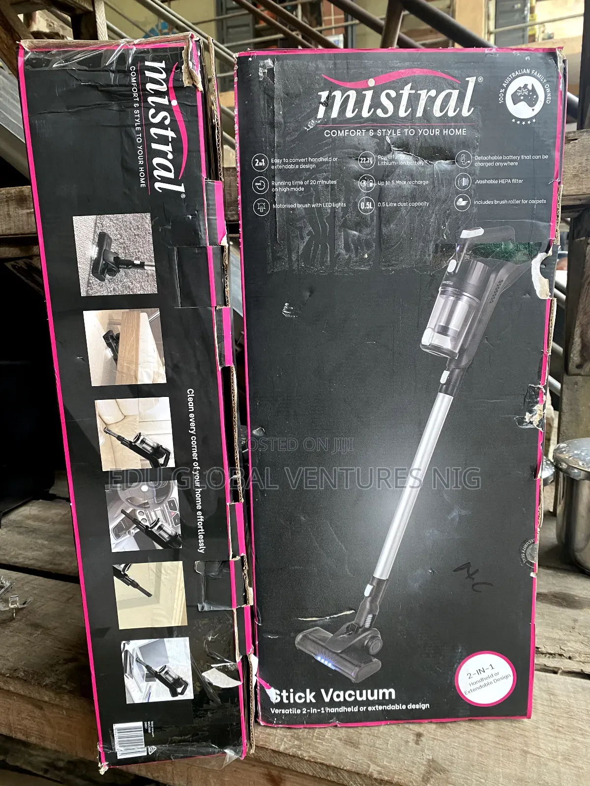 Mistral Rechargeable Stick Vacuum Cleaner. 22.2volts