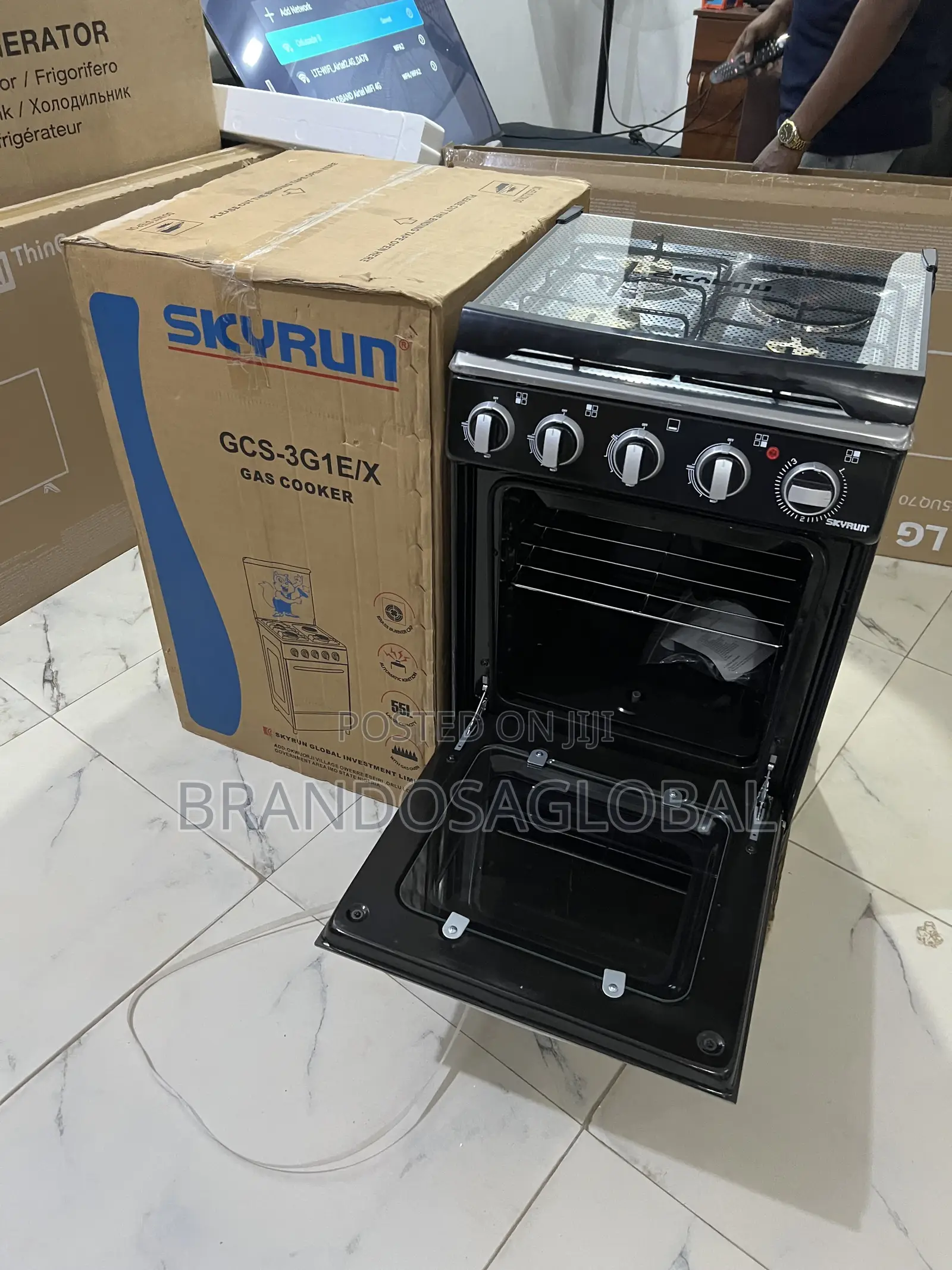 Skyrun Standing Gas Cooker GCS-3g1e/X – Compact 3 Gas 1 Electric