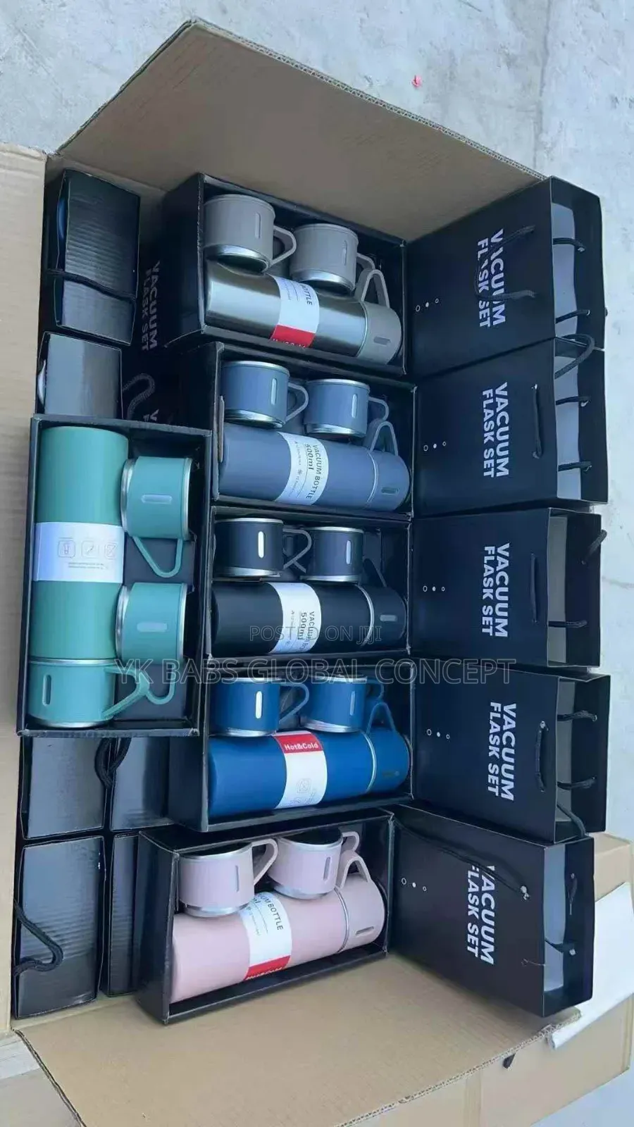 Vacuum Flask Set With 2 Cups Moq 5 Pics