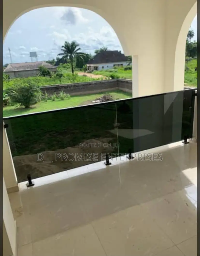 Balcony Black Frameless Glass