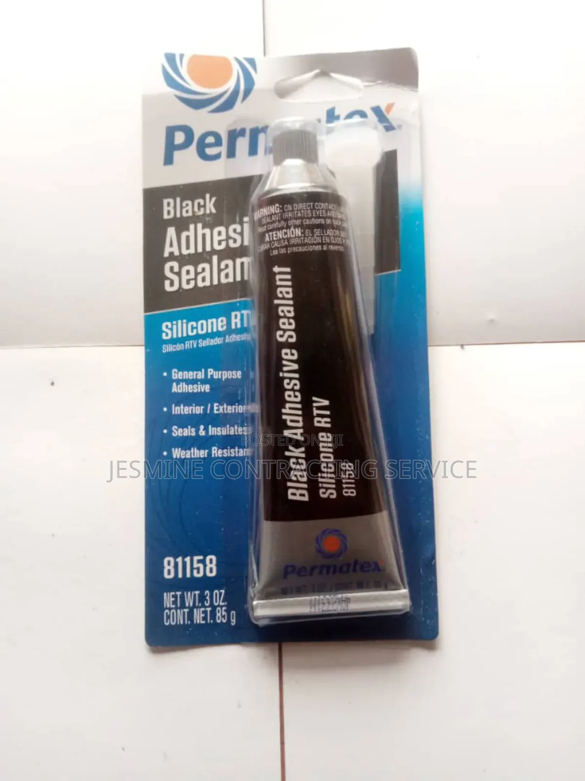 Permatex Black Adhesive Silicone Sealant (81158)