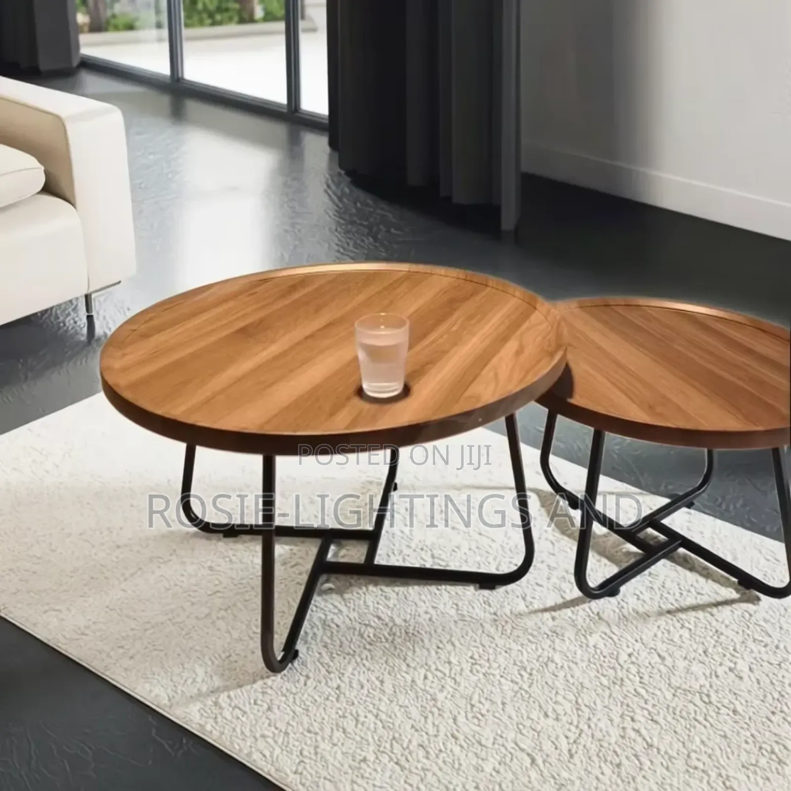 MDF Wooden Living Room Center Table ( Brown)