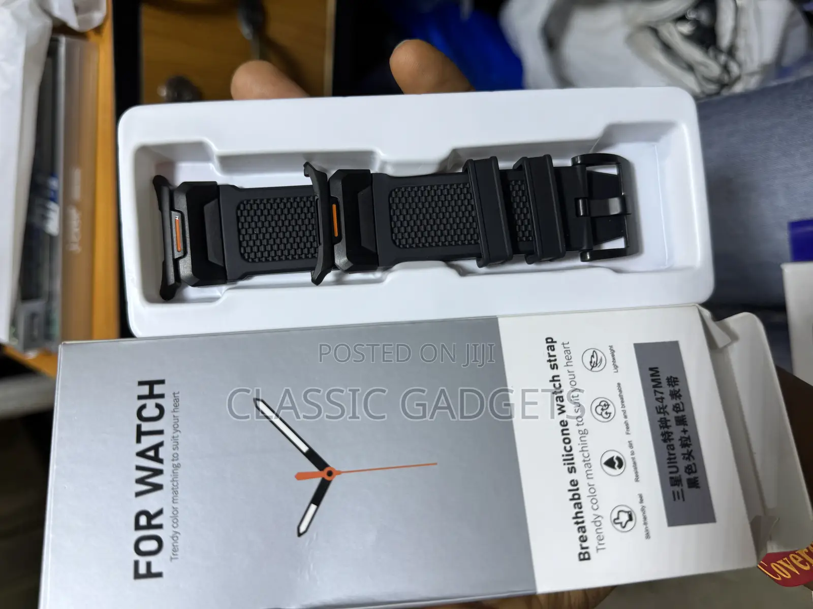 Genuine Rubber and Cloth Design Strap for Galaxy Watch 8 Ultra