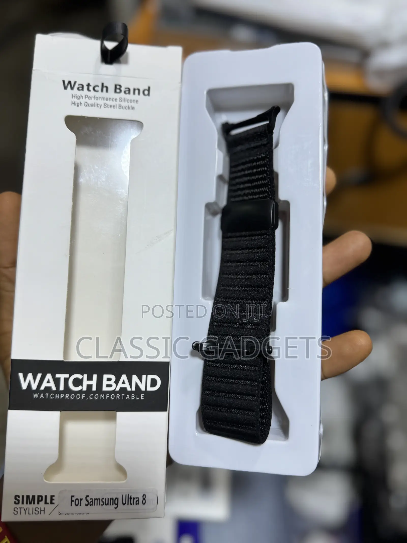 Genuine Rubber and Cloth Design Strap for Galaxy Watch 8 Ultra