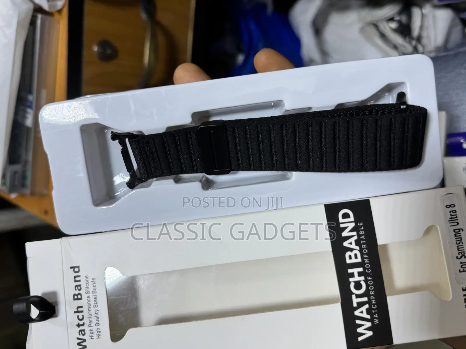 Genuine Rubber and Cloth Design Strap for Galaxy Watch 8 Ultra