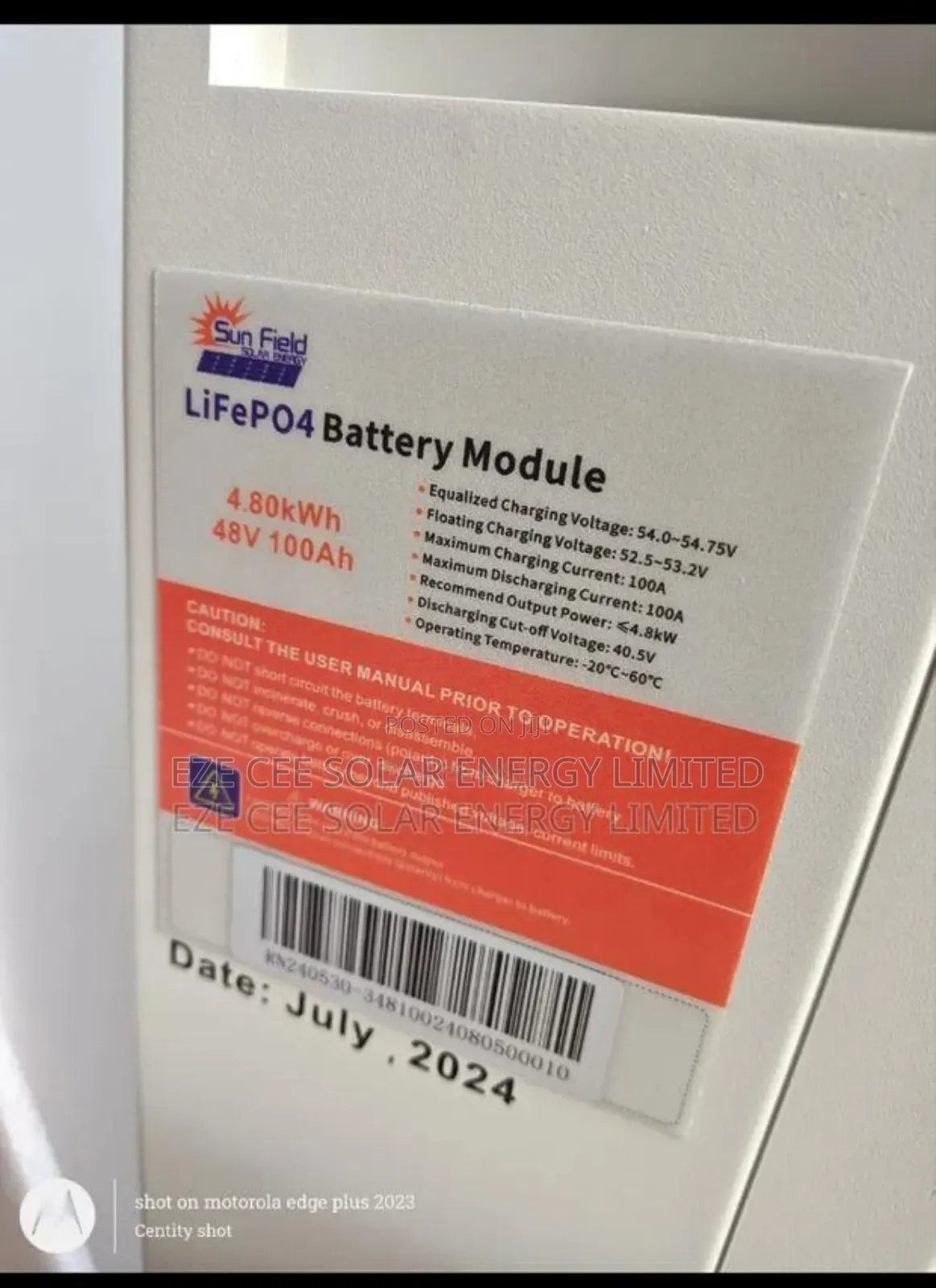 Sunfield 5kwh 51.2v 100ah Lithium Battery