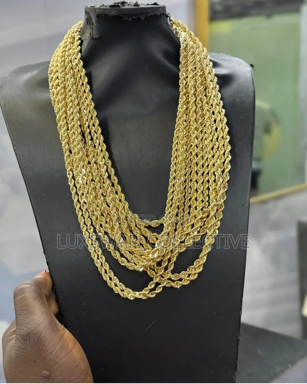 Tiny Gold Twist Chains