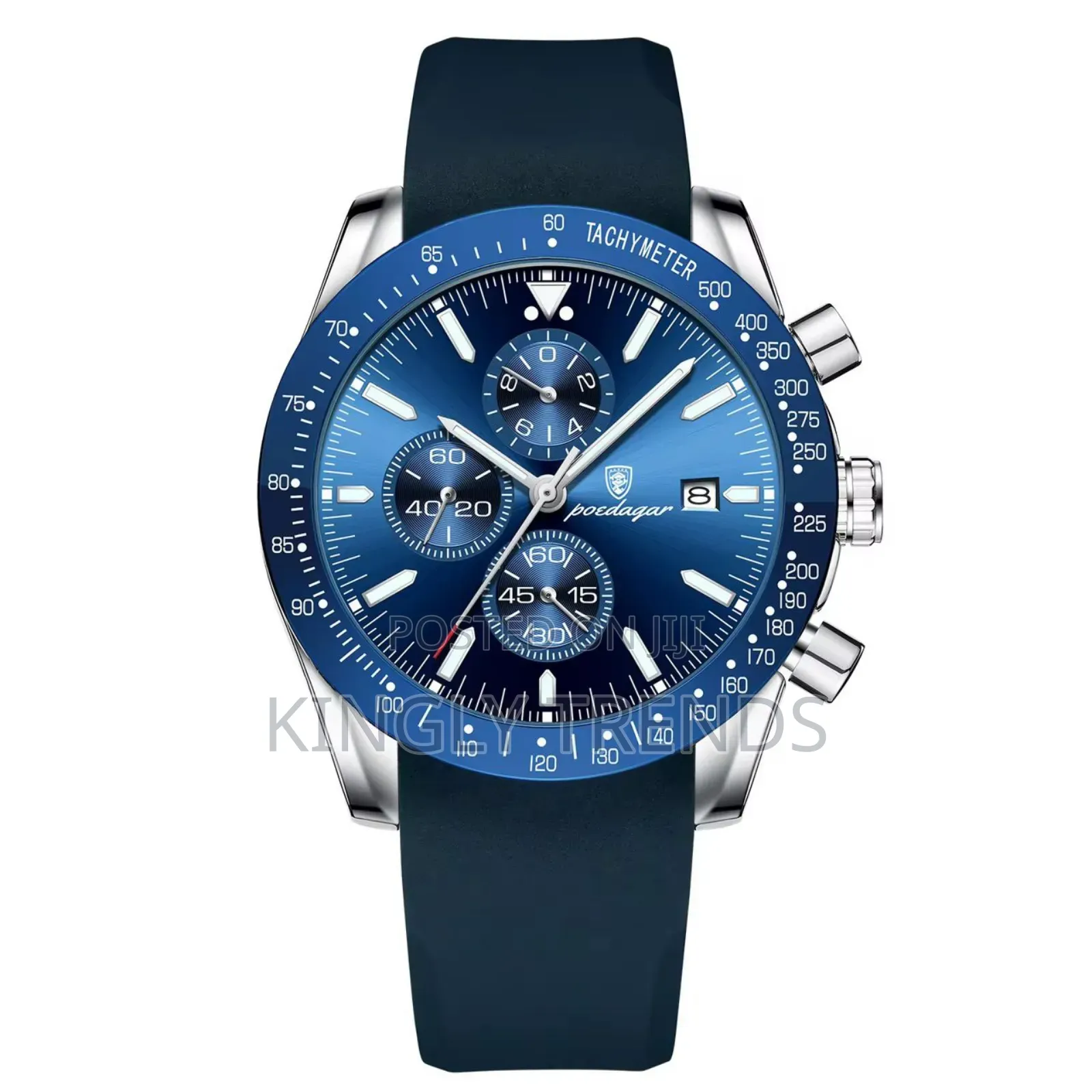 Poedagar Rubber Chronograph Watch