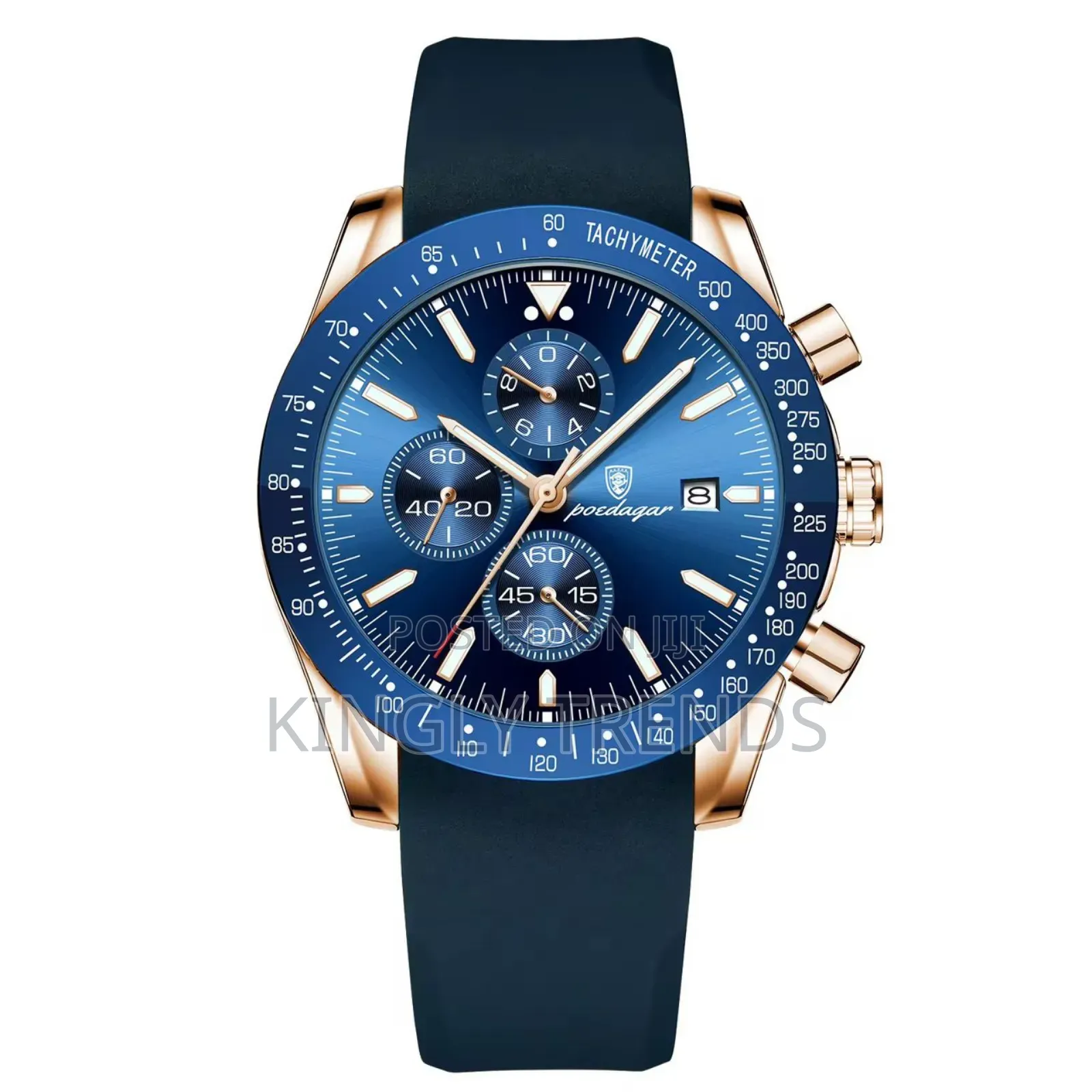Poedagar Rubber Chronograph Watch