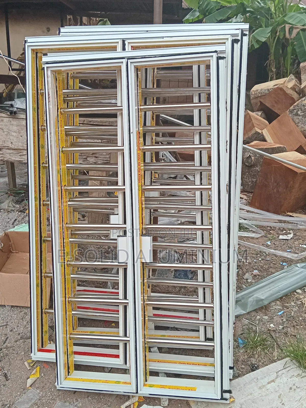 Transome Window With 5mm Glass, Burglary Proof, and Nets