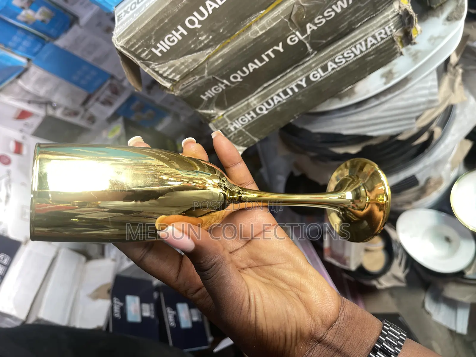 Gold Champagne Glass Pack of 6pcs