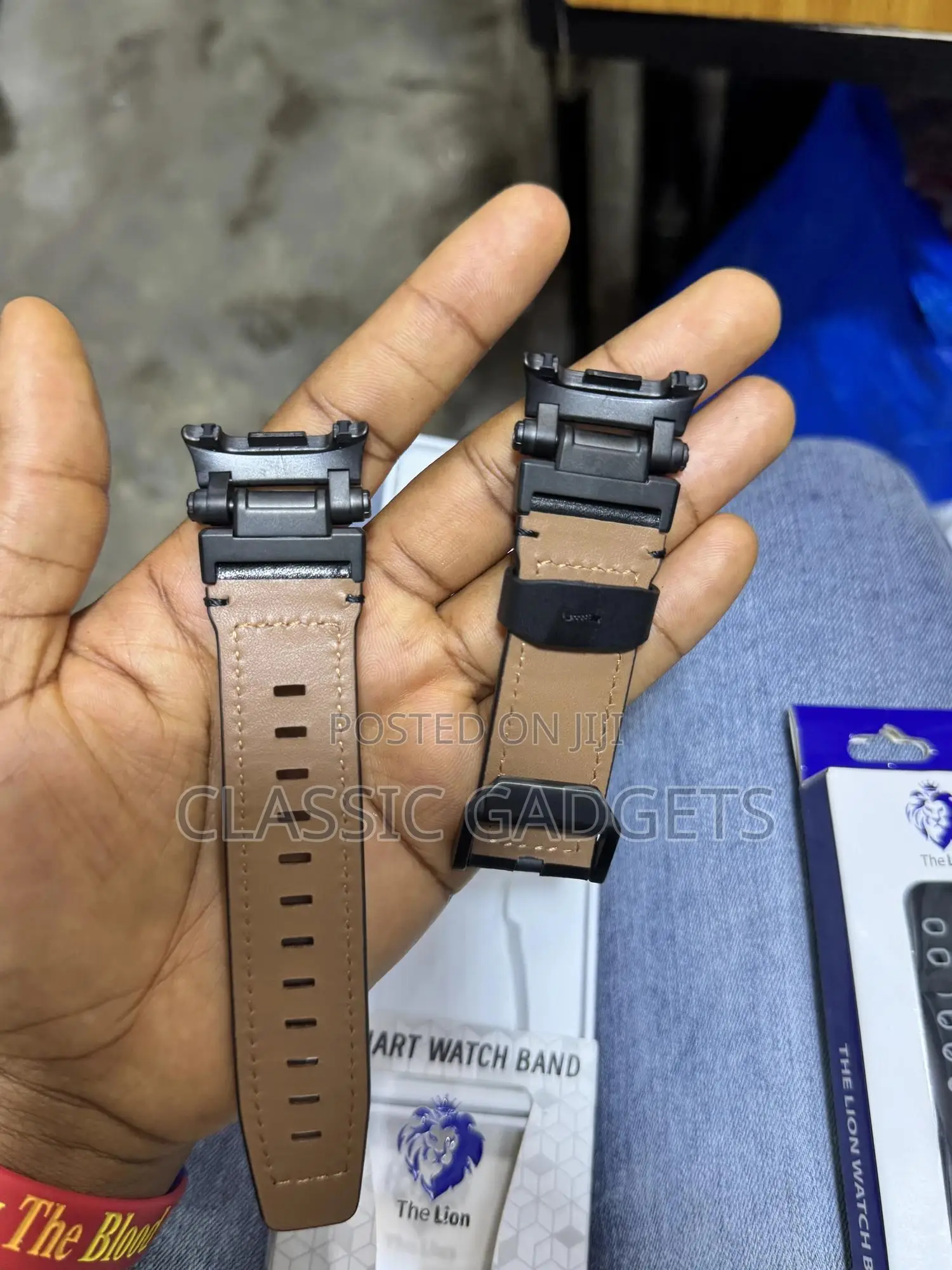 Genuine Leather and Rubber Strap for Galaxy Watch 8 / Watch 8 Classic